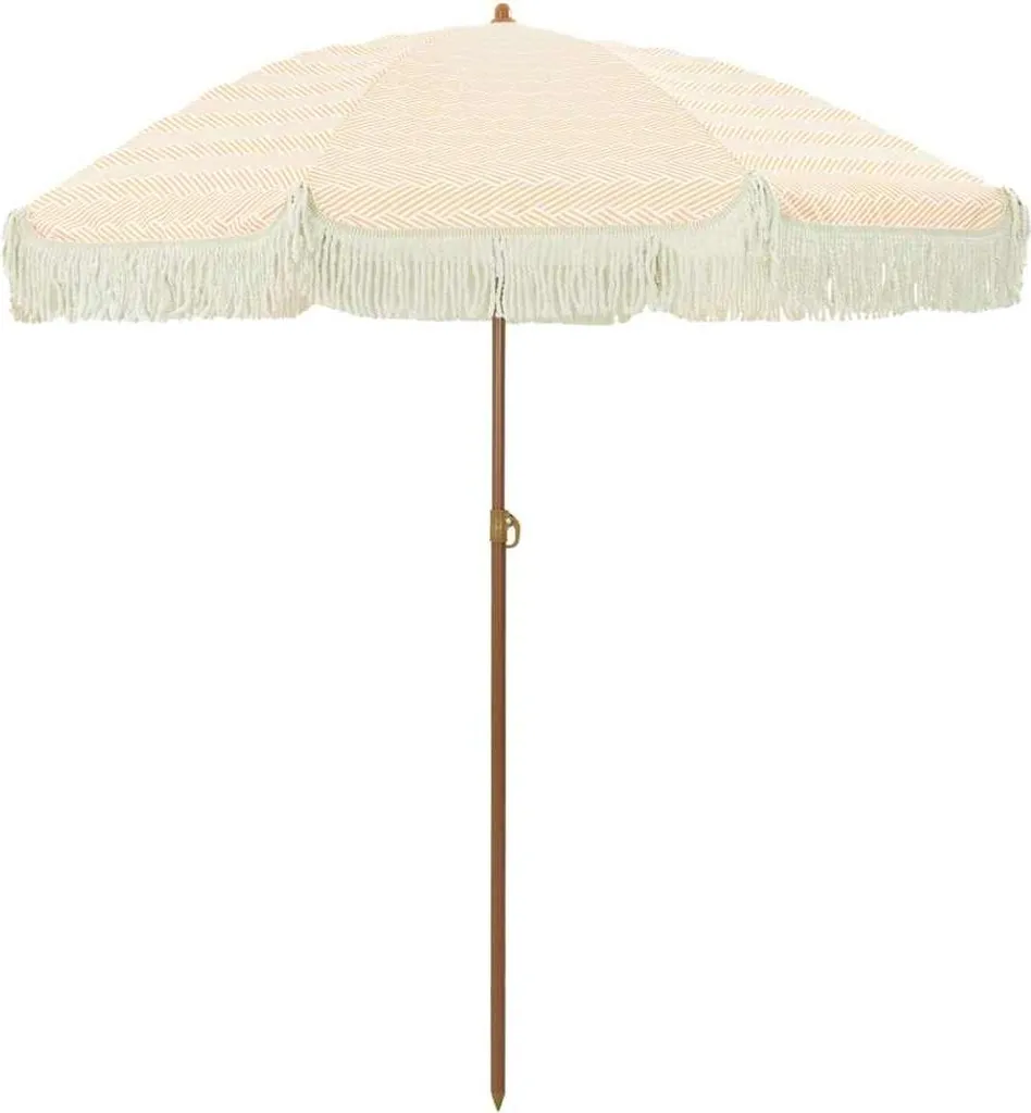 Parasol de Plage Stable et Anti-UV Jaune - Fini les Coups de Soleil