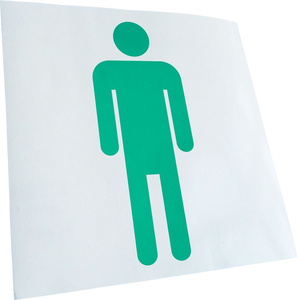 Kiwistar - Autoaufkleber - Männlich Piktogramm - Türkis - 50x20cm - Aufkleber für Auto, Laptop, Fahrrad, LKW, Motorrad Mehrfarbig JDM Decal Racing