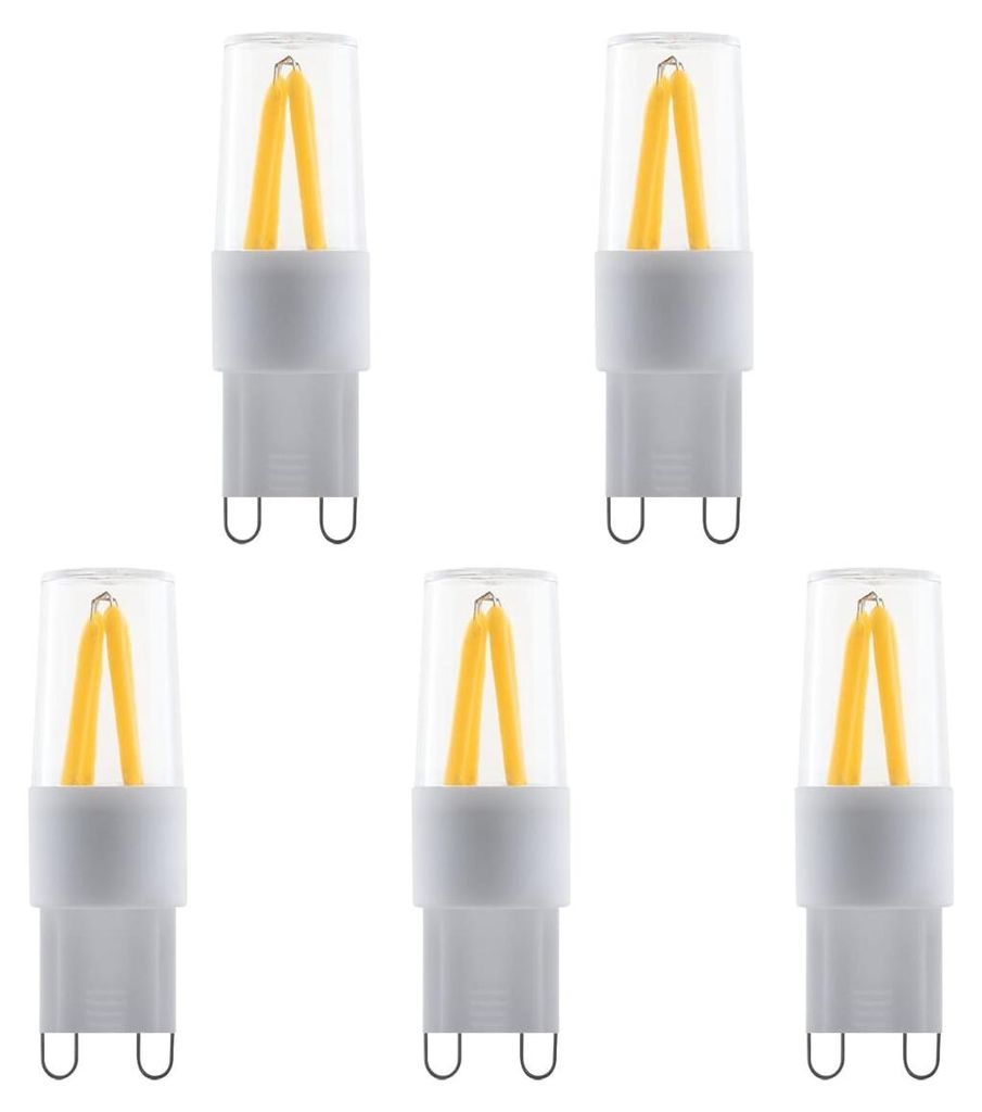 SPL G9 LED Röhrenlampe 2W 160lm 2700K Warmweiß 230V Dimmbar 5 Stück