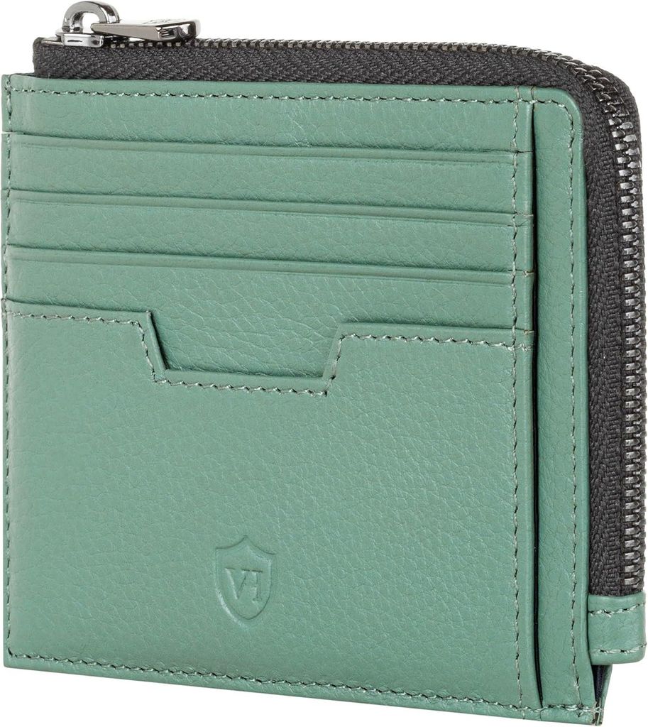 Elegantes Leder Kartenetui Geldbörse für Herren & Damen, schlankes Kreditkartenetui im Medium Format, RFID Schutz, minimalistisch & hochwertig