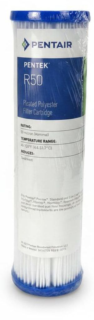 24x Pentair / Pentek R50 Pleated Polyester 9-3/4' 50 μm