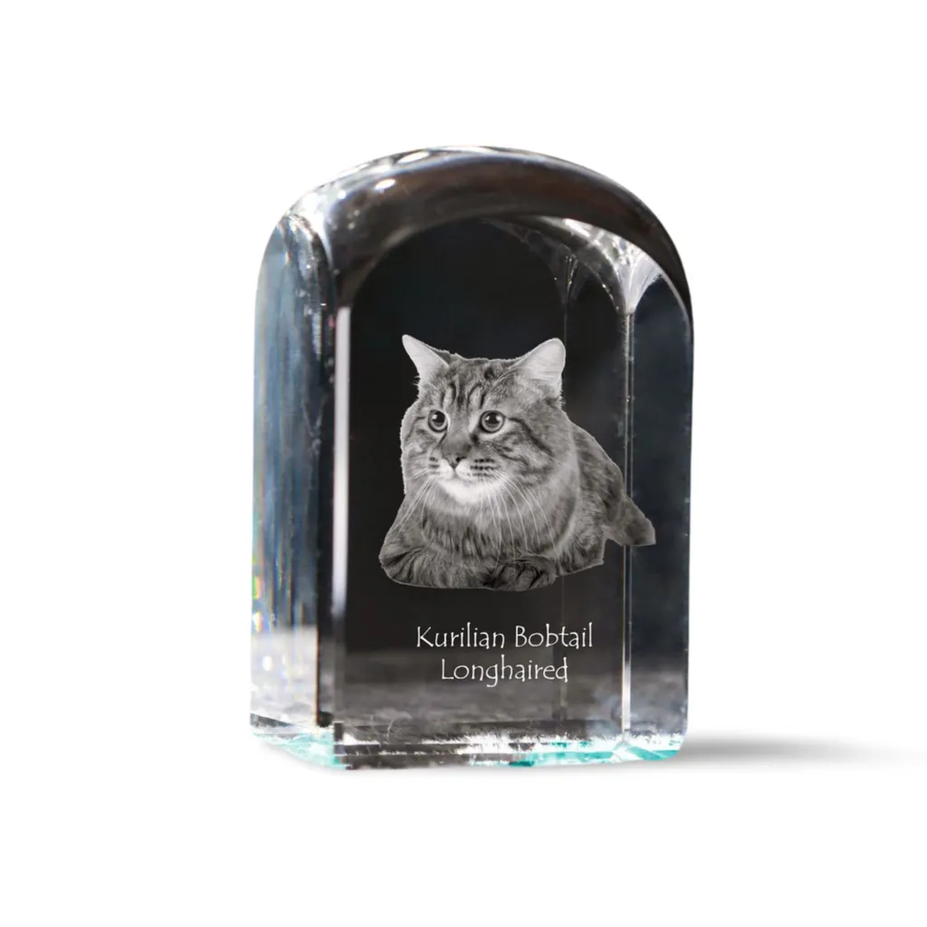 Regalo Unico Amanti Gatti Kurilian Bobtail - Cubo Cristallo Art-Dog