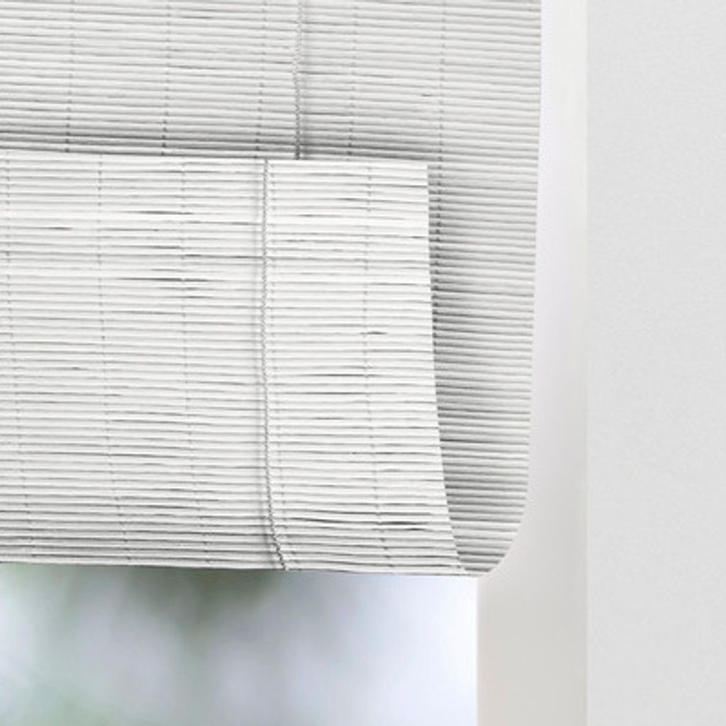 SOLUNA Bambus-Rollo flach weiss 90x160 cm Rollos