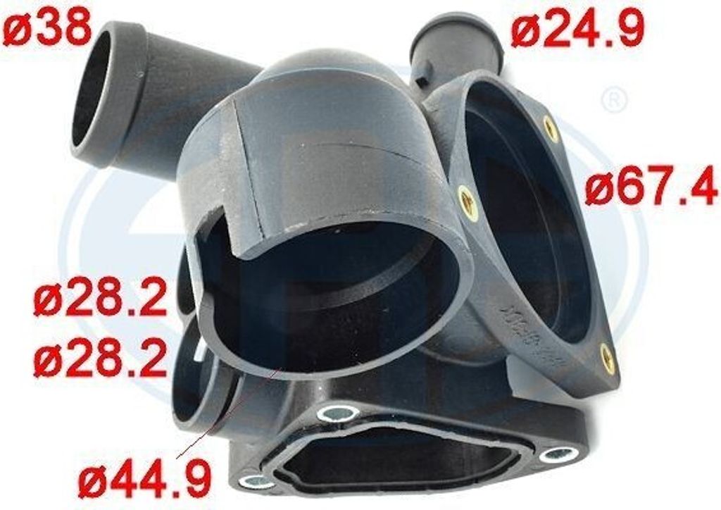 ERA 354067 Kühlmittelflansch für VW Golf IV Schrägheck (1J1) Wasserflansch
