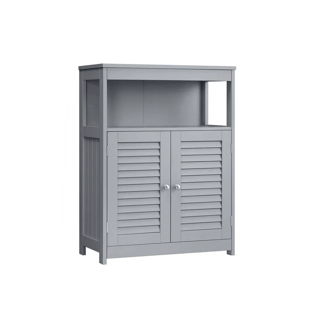 Meuble de salle de bain Rootz gris tourterelle en MDF - 60 x 30 x 80 cm
