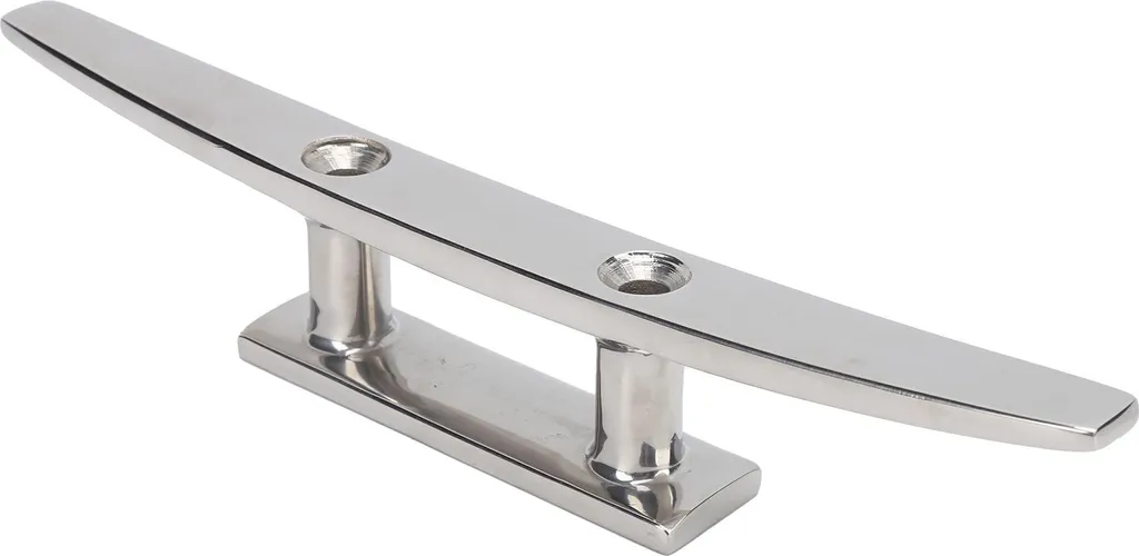 Taquet de pont bas 250mm en inox 316 pour amarrage sécurisé de bateau