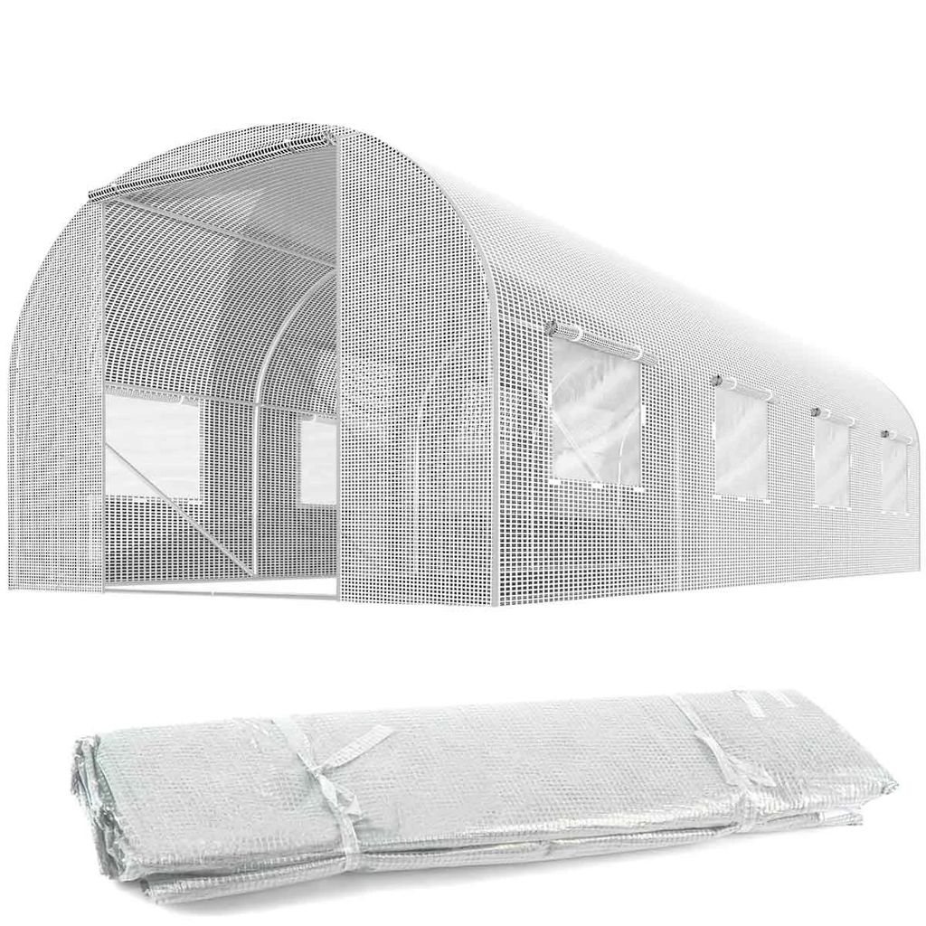 Folie für Gartentunnel 3x4,5m (13,5m2) weiß Plonos