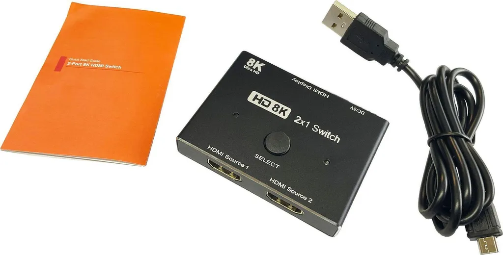 S-Impuls Switch HDMI 8K 60Hz 2x1 Metallo - Commutatore HDMI 2.1 Gaming