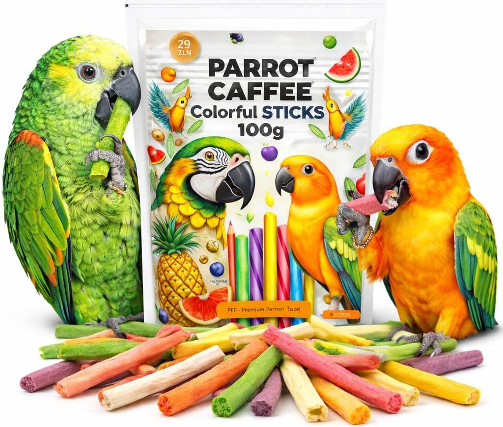 PARROT CAFFEE - Colorful STICKS - paluszki owocowe dla Zdjęcie produktu 