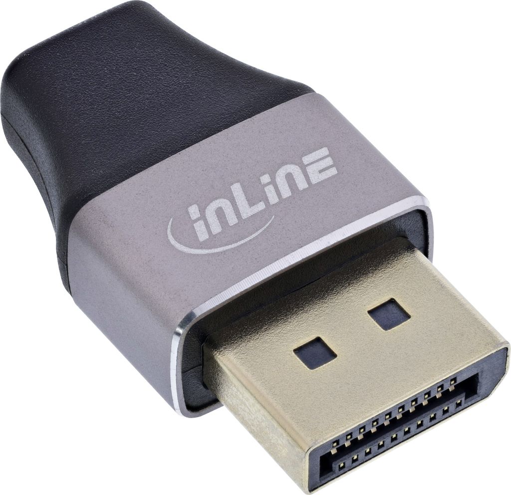 InLine 17291B, DisplayPort, Mini DisplayPort, Schwarz, Grau Produktbild 