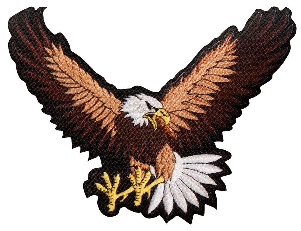 Adler Vogel Flügel Tier - Aufnäher, Bügelbild, Aufbügler, Produktbild 