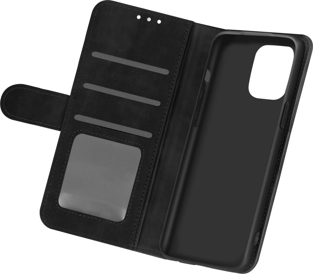 Avizar, Flip Stand Case Brieftasche & Standfunktion für iPhone 12 / 12 Pro, Schwarz