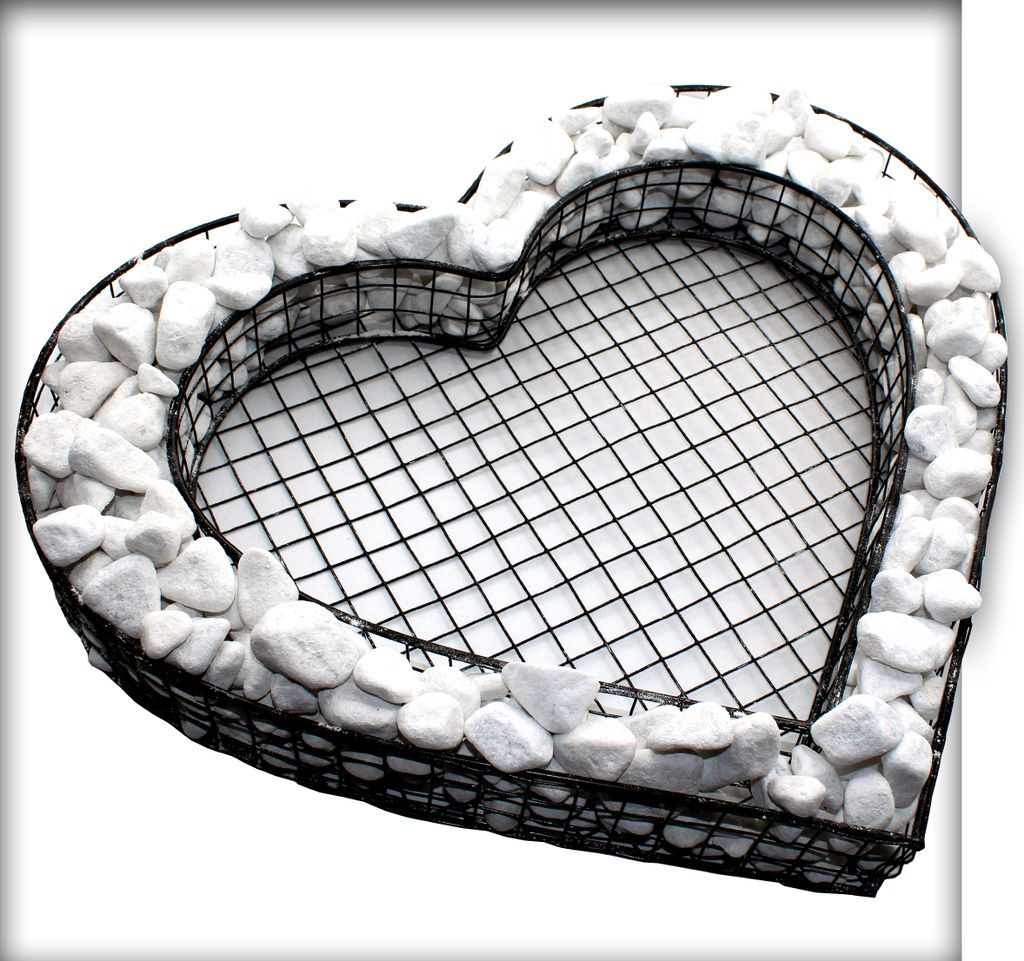 Herz Gitter Grabschmuck Grabgestaltung Pflanzschale Produktbild 