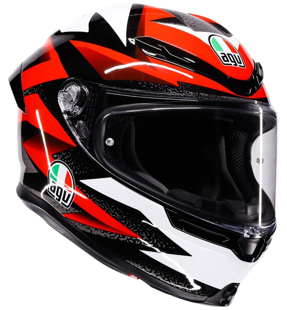 AGV K6 S Braven Integralhelm Schwarz / Rot / Weiß XL