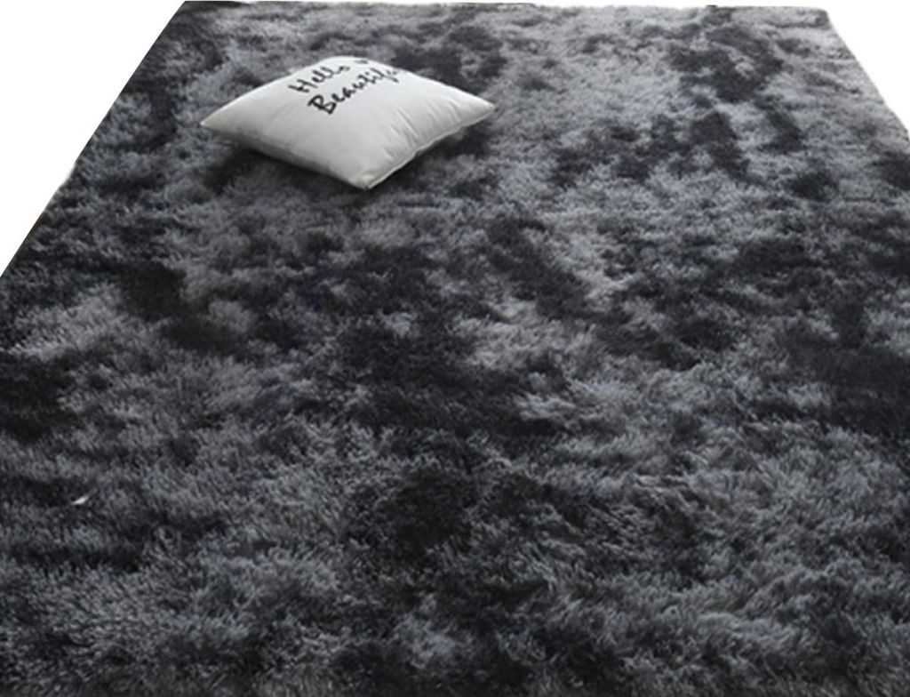 Schlafzimmerteppich, 160 x 200 cm, moderner Wohnzimmerteppich, langfloriger, flauschiger Teppich, extra weich, bequem, rutschfest, dicke Innenseite
