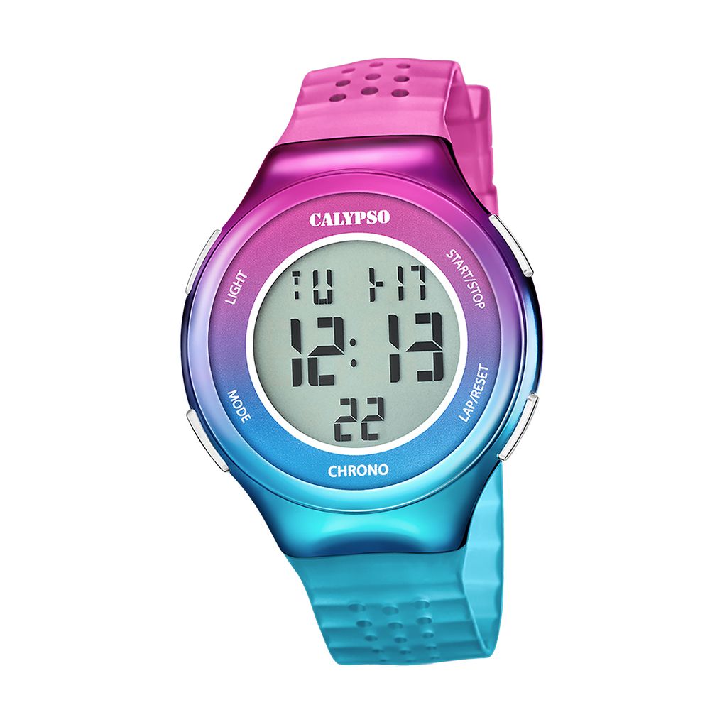 Calypso Kautschuk Damen Uhr Analog Sport Armbanduhr pink - Main Image