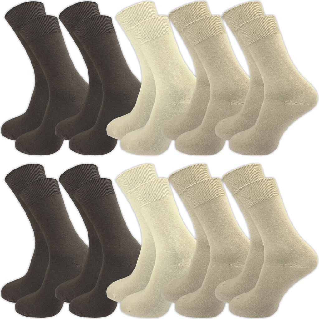 10 Paar Damen & Herren Socken aus 100% Baumwolle | Businesssocken | ohne drückende Naht | venenfreundlicher Komfortbund