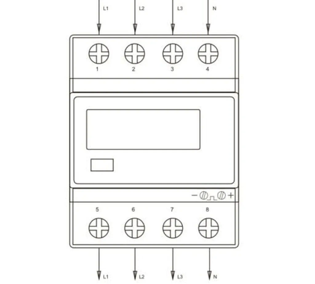 Sous-compteur électrique triphasé 100A affichage digital LCD 4 mod