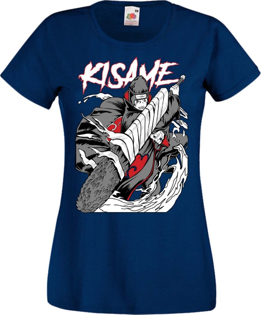 Damen T-Shirt Manga Anime Naruto Kisame Kisame, Lady M / Dunkelblau