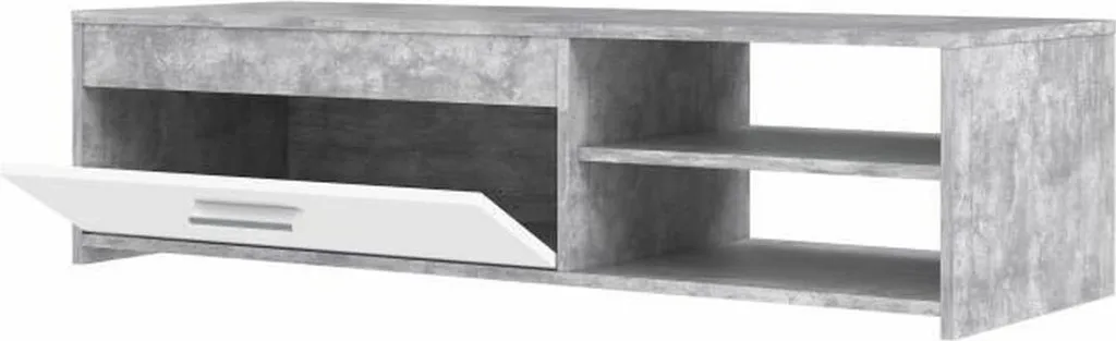 Meuble TV Gris Clair 120 cm : La Solution pour Petits Espaces Encombrés - 3