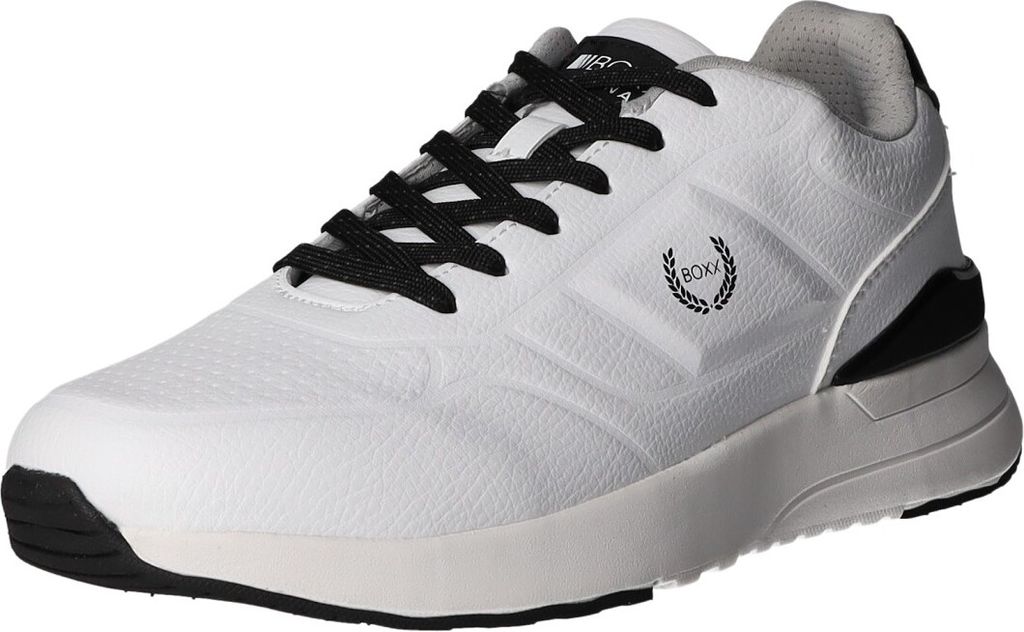 BOXX Herren-Schnürhalbschuh Weiß-Schwarz, Farbe:weiß, EU Größe:45