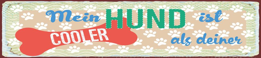 vianmo Holzschild 10x46 cm Mein Hund ist cooler als deiner
