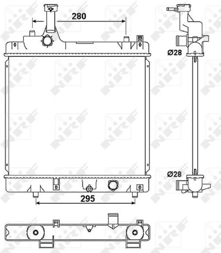 Radiateur NRF 53078 en aluminium robuste pour moteur Nissan Pixo