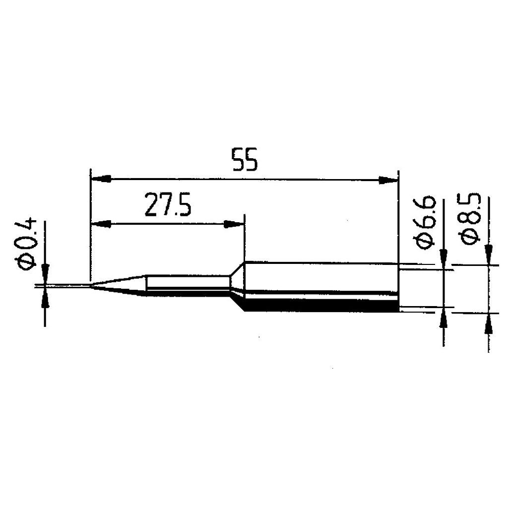 Ersa Lötspitze Serie 0832, UD/bleistiftspitz, verlängert, 0.4 mm, 1 Stück 0832UD/SB
