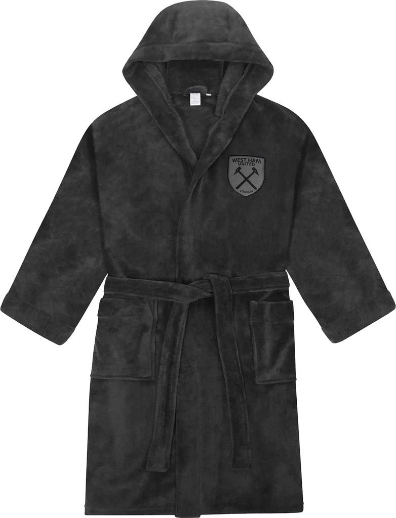 West Ham United FC - Morgenmantel für Herren, Fleece GF1168 (XXL) (Grau)