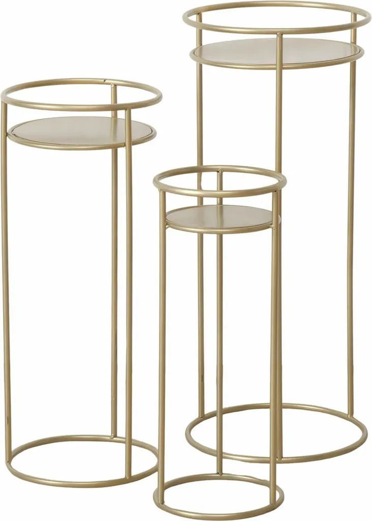 RICKY set de 3 plates-bandes en métal pour jardin, hauteur 50-70 cm