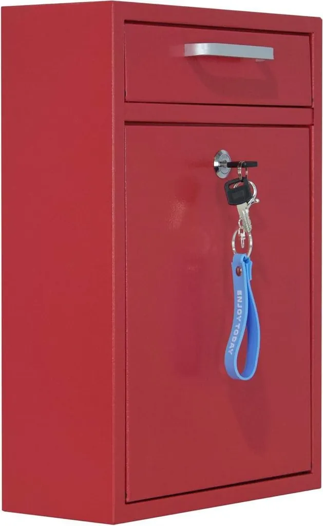 Boîte à lettres moderne murale grand format en acier pour maison et bureau