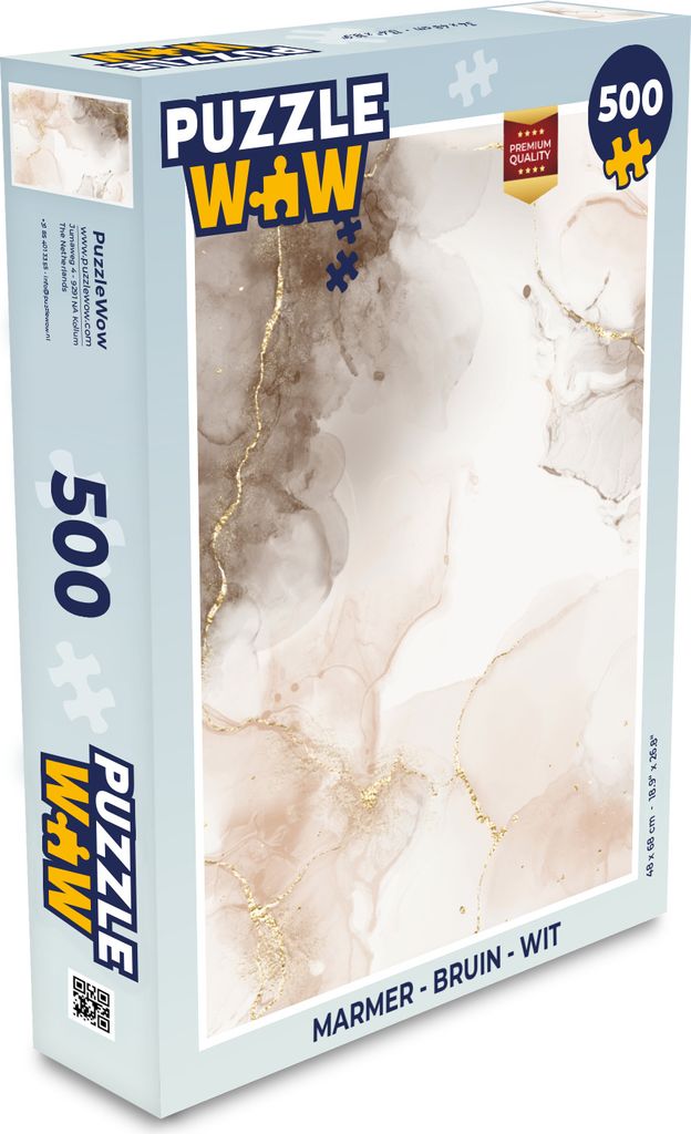 MuchoWow Puzzle 500 Teile Marmor - Braun - Weiß - Denken - Spiel - Toy