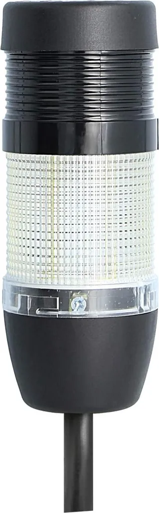 Colonna luminosa STEX24 bianca, 50 mm, 24 V CA/CC, luce LED fissa con cicalino, cavo da 0,6 metri, SS50-B1/24 112 Volume 90 db -