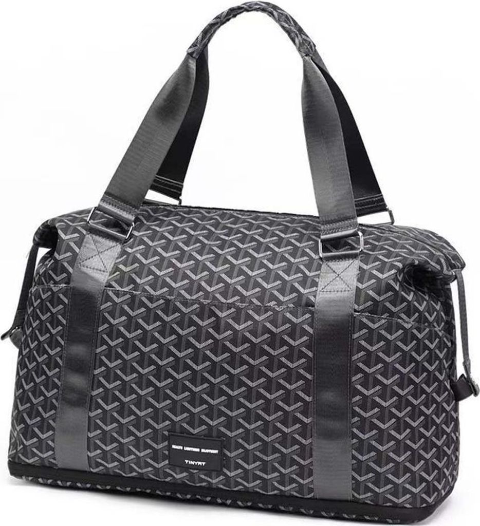 INF Erweiterbare Reisetasche: Groß, Faltbar & Wasserdicht für Reise Schwarz