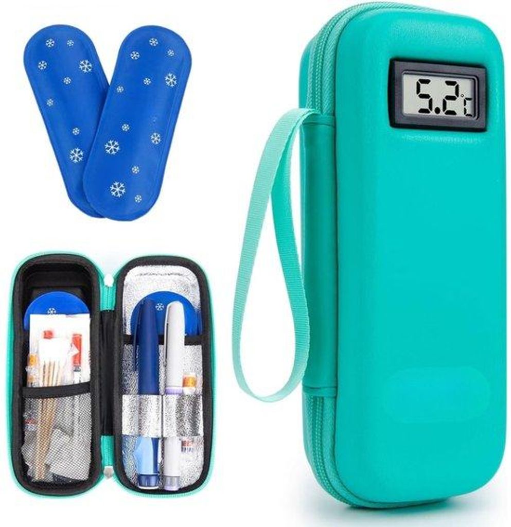 Famanu Kühltasche für Medikamente mit Kühlakkus - Grün