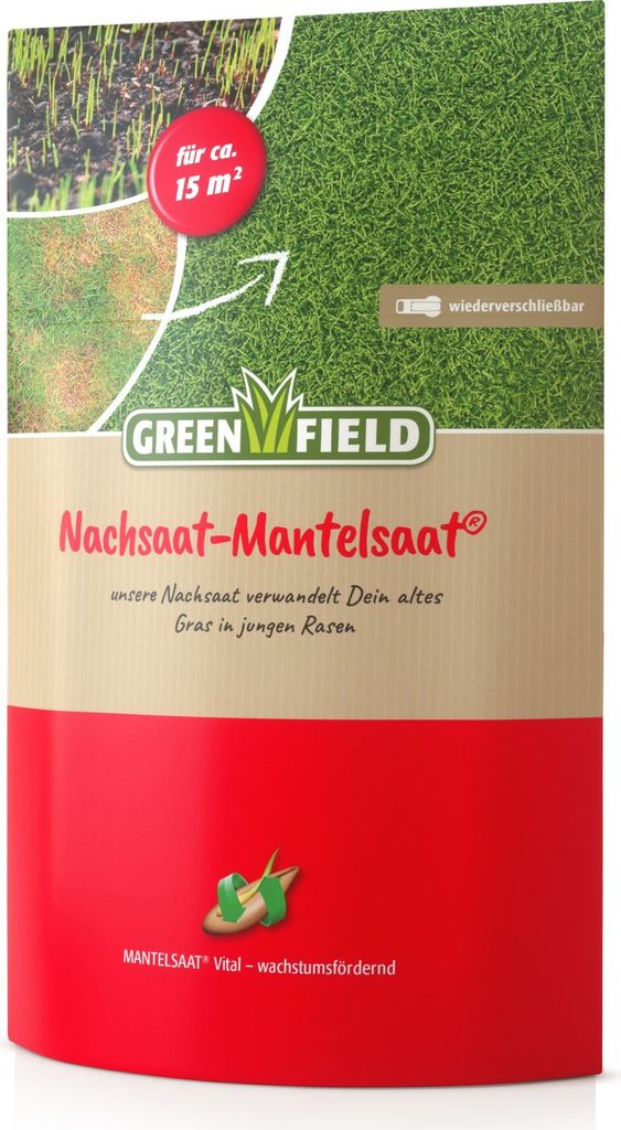 Greenfield Nachsaat-Mantelsaat 0,275 kg - verjüngt den Rasen