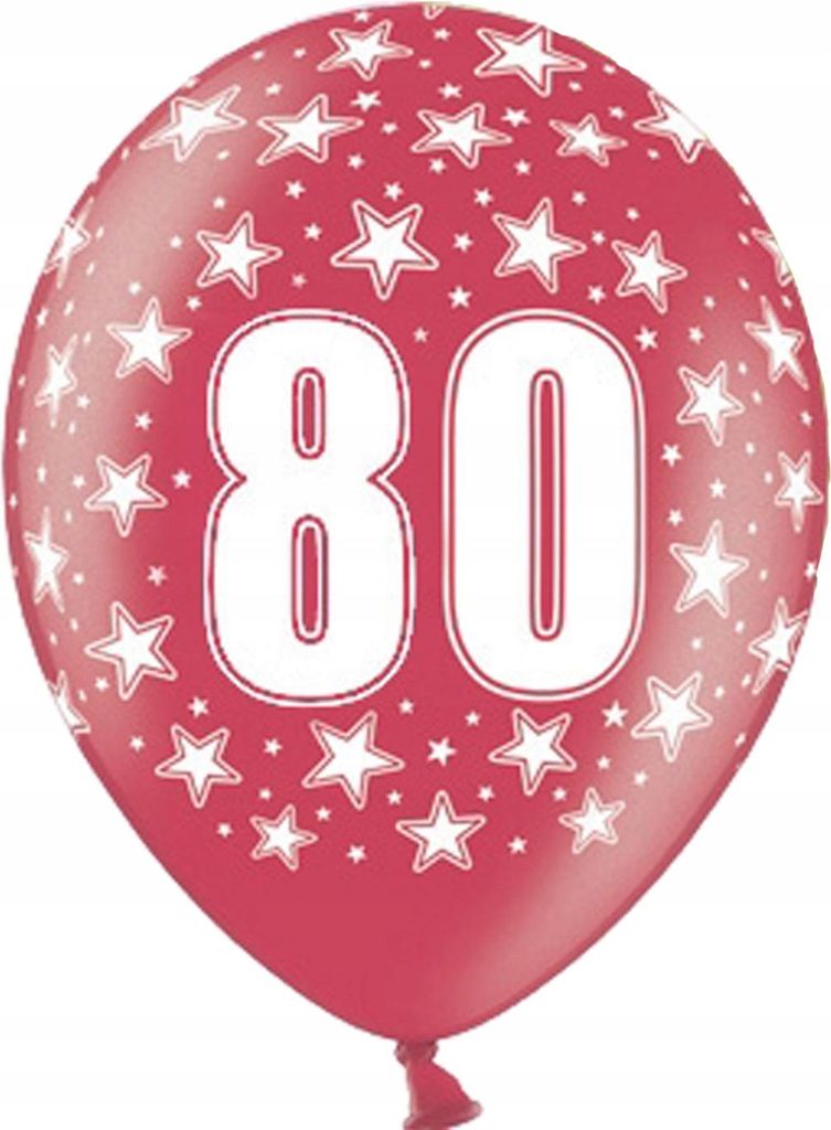 Luftballons mit Aufdruck zum 80. Geburtstag, 1 Stk.