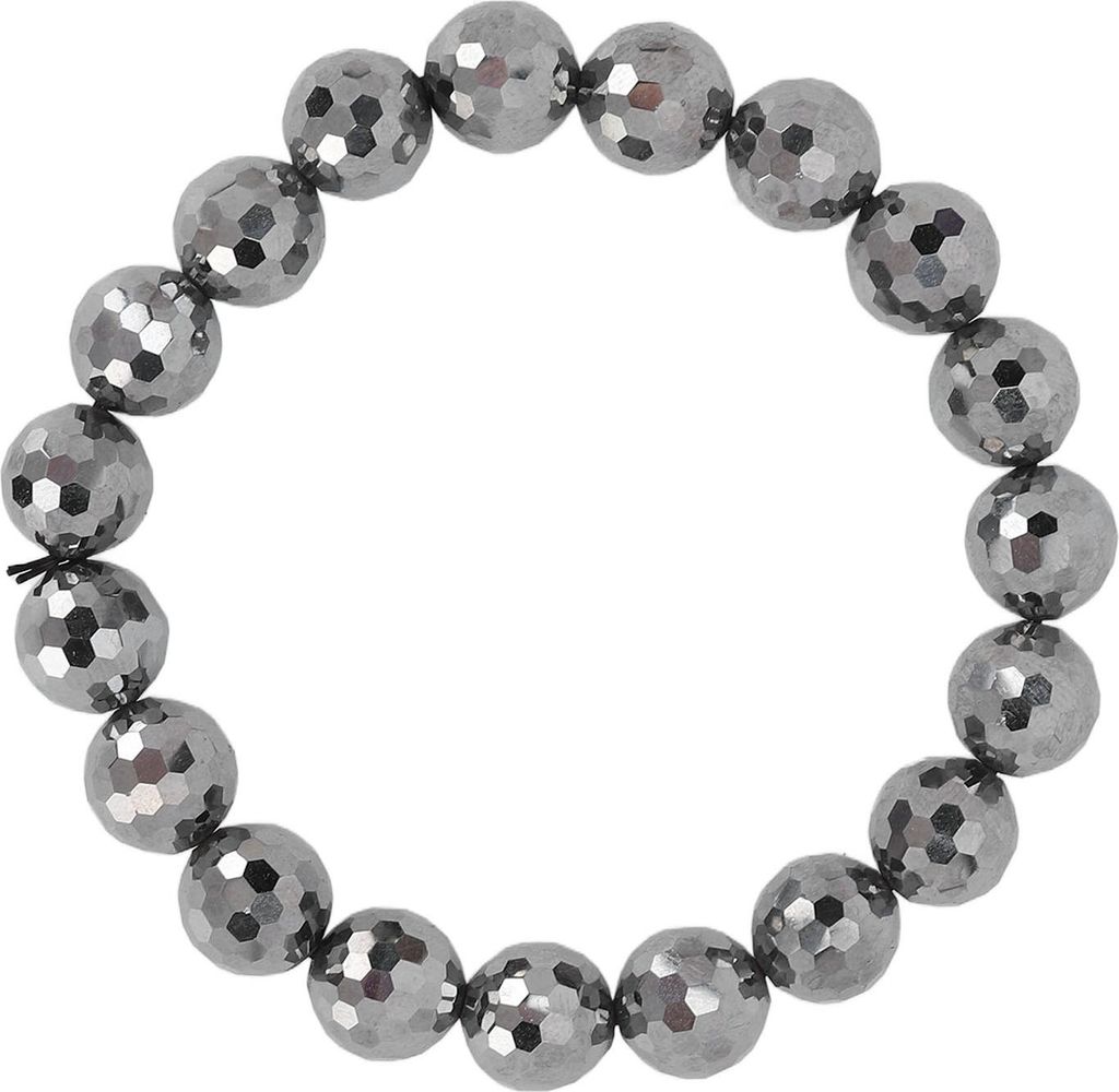 Terahertz-Armband mit glänzenden, facettierten Perlen – Modisches Therapie-Energiestein-Armband für Damen und Herren