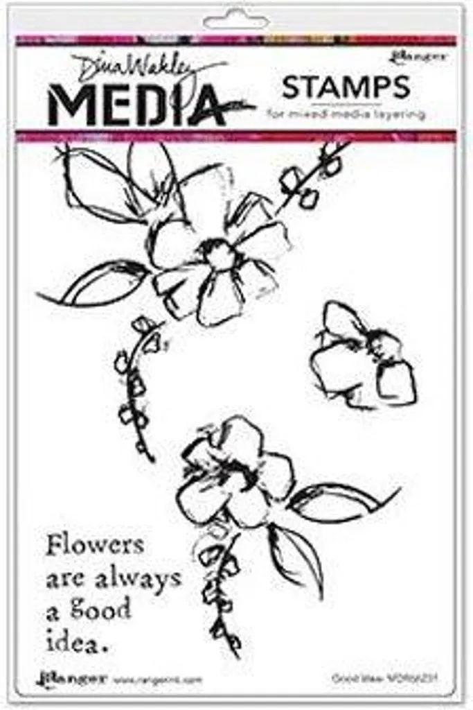 Tampons Cling Dina Wakley Media Bonne Idée pour Scrapbooking et Art
