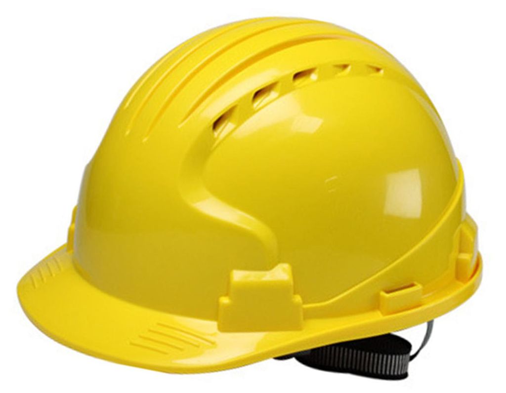 Bauhelm für Herren mit Belüftungssystem, verstellbarer 6-Punkt-Ratschenaufhängung, industriellem Kopfschutz, ABS-Schutzhelm