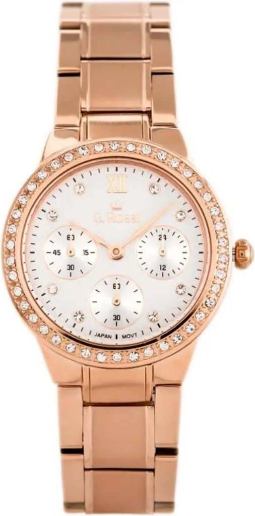 Montre Bracelet Homme G. Rossi 11067B Argentée avec Écrin d'Origine