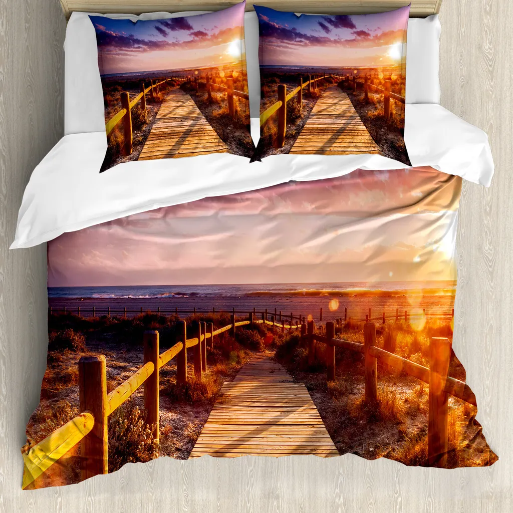 ABAKUHAUS Copripiumino Tramonto Parco Naturale 155x220 Antiacaro Offerta