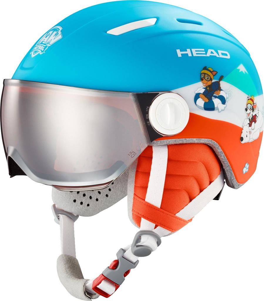 HEAD Mojo Set Kinder Skihelm mit Visier blau 52-55 cm