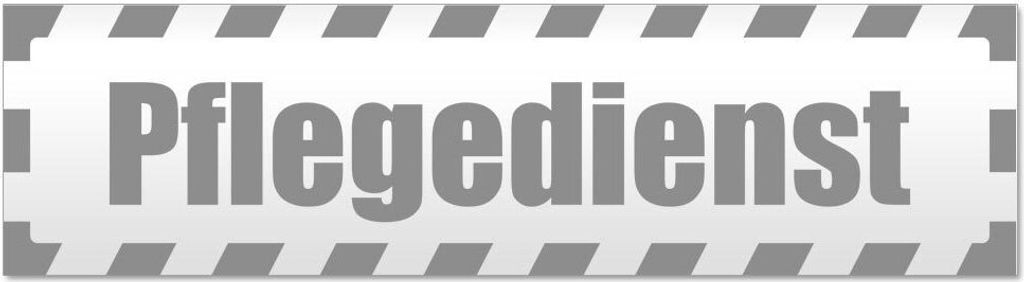 Kiwistar - Autoaufkleber - Grau - 45 x 12 cm - Pflegedienst gestreift - Hinweis Aufkleber Sticker für Auto, Kfz, Fahrrad, PKW, LKW