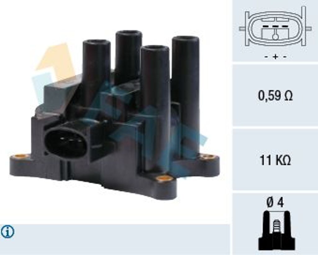 FAE 80214 Zündspule für FORD Fiesta Mk5 Schrägheck (JH1, Produktbild 