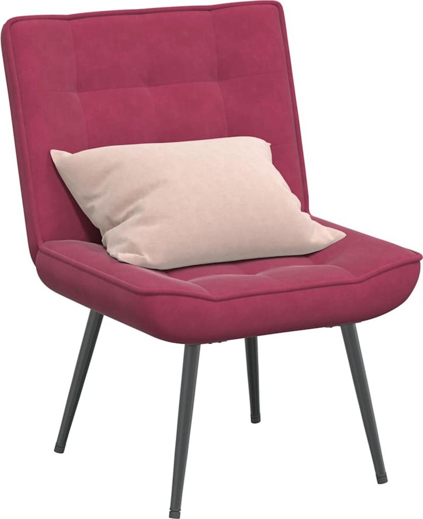 Relaxsessel Weinrot 64x74x84 cm Samt