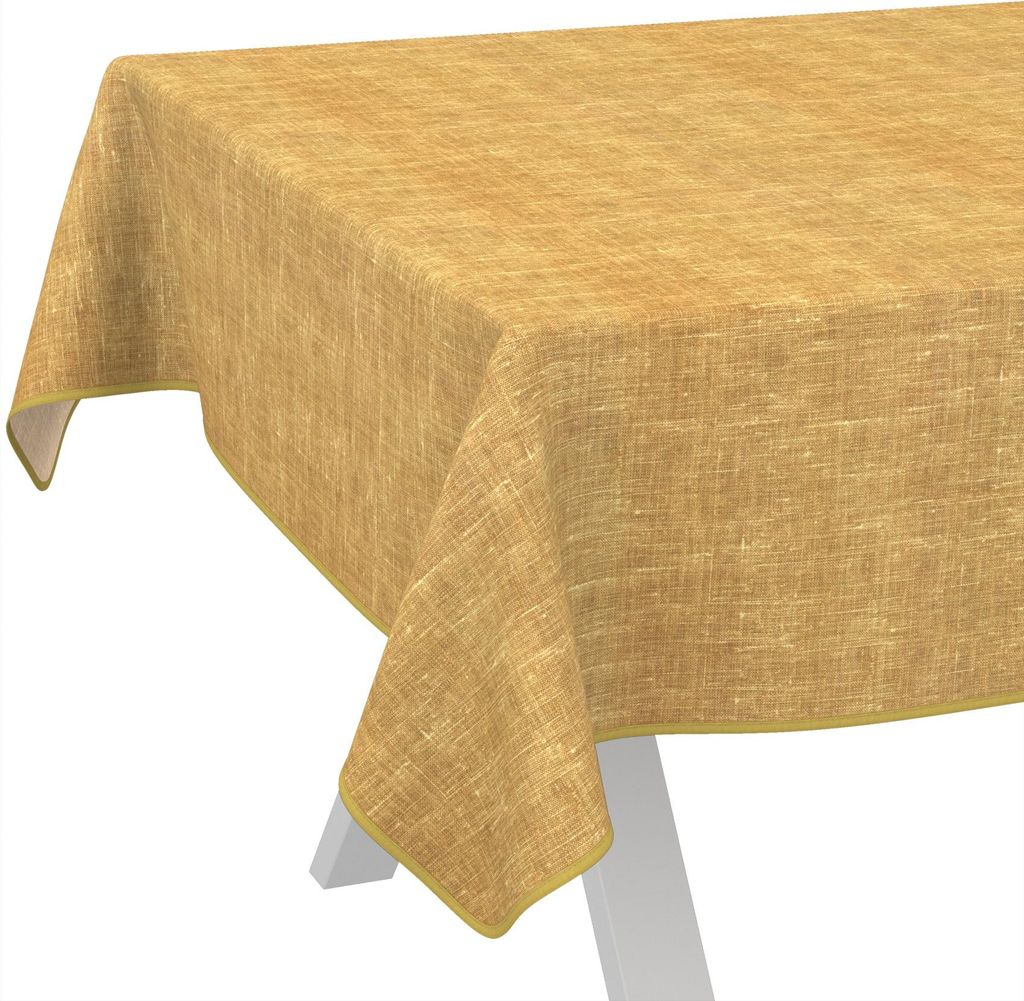 Tischdecke Melliert Senfgelb 220x140cm Band