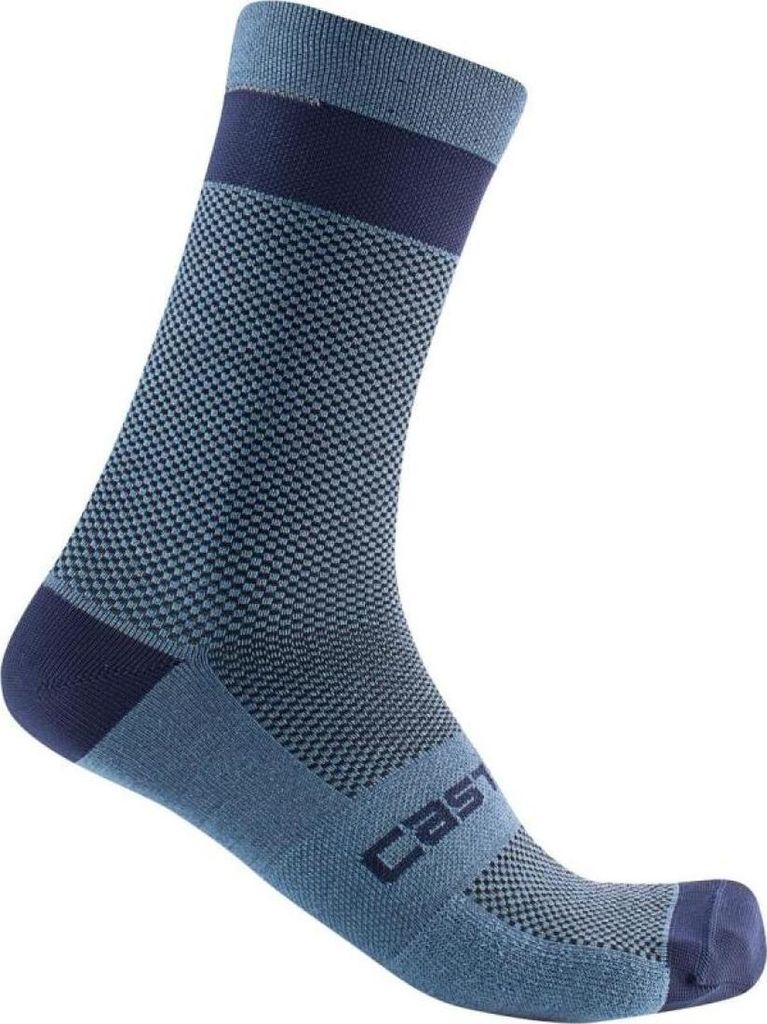 CASTELLI Klassische Fahrradsocken - ALPHA 18 - Blau S-M