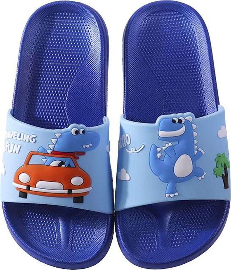 Kinder Mädchen Jungen Pantoletten Badeschuhe Hausschuhe MD-30 Blau Gr.32/33
