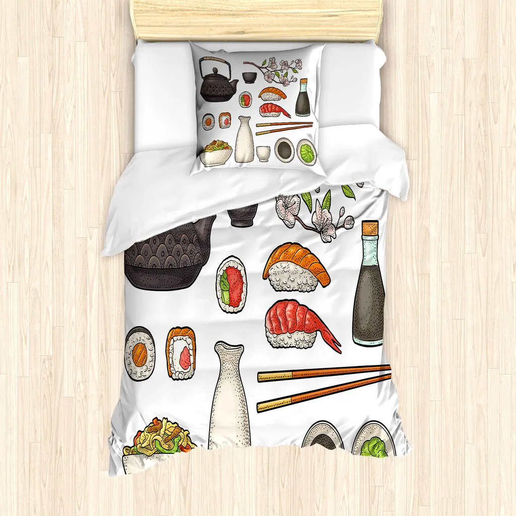 Set Letto Giapponese Sakura Sushi ABAKUHAUS 135x200 cm Trendy Look